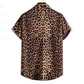 Leopard cvjetna košulja Muška Camisa Masculina 2023 Marka Slim Fit Havajska košulja kratkih rukava Muške ležerne košulje za plažu, muške 5XL