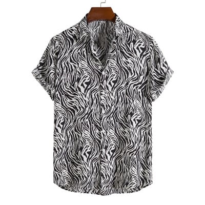 Leopard cvjetna košulja Muška Camisa Masculina 2023 Marka Slim Fit Havajska košulja kratkih rukava Muške ležerne košulje za plažu, muške 5XL