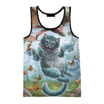 Módne roztomilé mačky s 3D potlačou, tielka pre mužov a ženy, letné ležérne tričká bez rukávov, hip hop, streetwear, nové nadrozmerné topy 2023