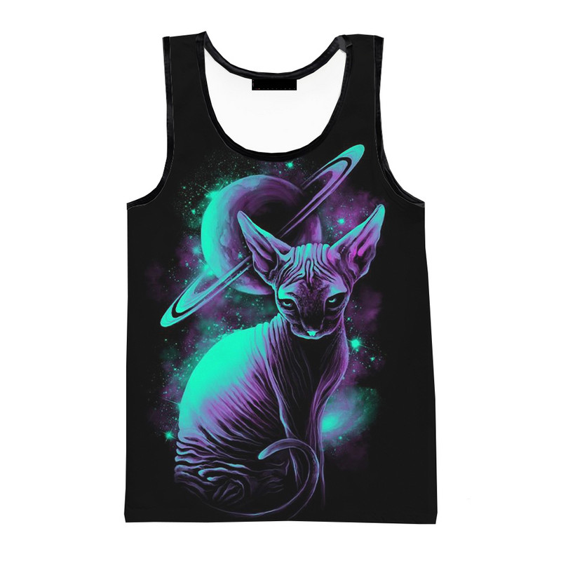 Módne roztomilé mačky s 3D potlačou, tielka pre mužov a ženy, letné ležérne tričká bez rukávov, hip hop, streetwear, nové nadrozmerné topy 2023