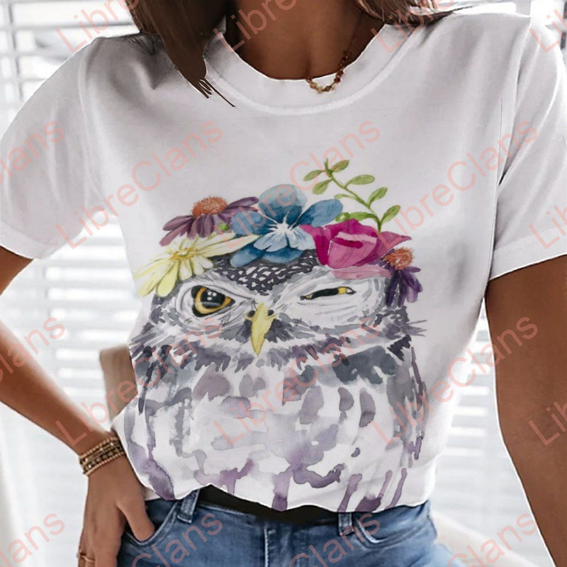 Cute Animals Akvarell 3D Print póló Túlméretes női ruházat divatos stílus női ruhák pólók szexi lányok pólók felsők