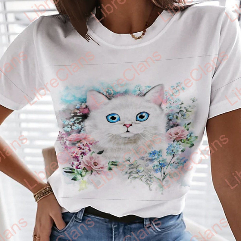 Cute Animals Akvarell 3D Print póló Túlméretes női ruházat divatos stílus női ruhák pólók szexi lányok pólók felsők