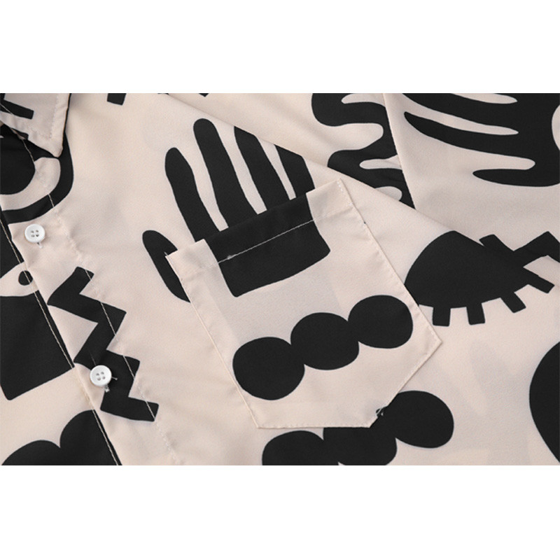 Retro Hiphop apdrukas krekls ar īsām piedurknēm vīriešu modes zīmola personalizēts brīvs ikdienas mētelis vasarai