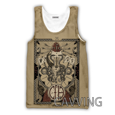 CAVVING 3D spausdinta roko juostos viršutiniai marškinėliai Harajuku liemenė Vasariniai apatiniai marškinėliai Gatvės drabužiai vyrams / moterims