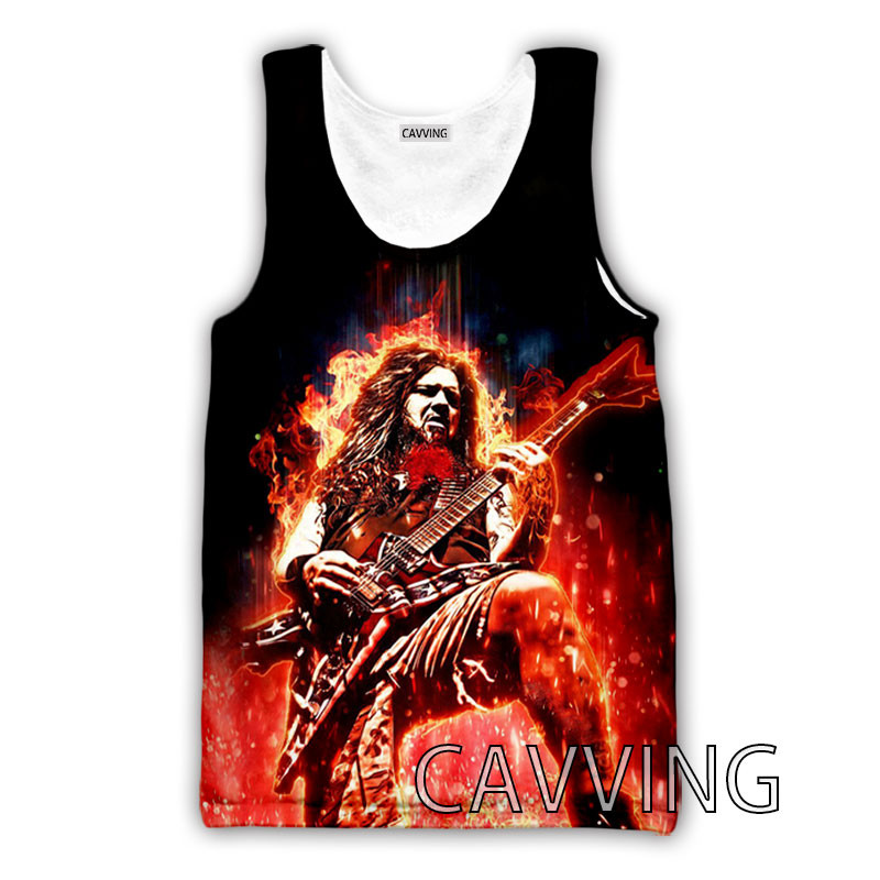 CAVVING 3D spausdinta roko juostos viršutiniai marškinėliai Harajuku liemenė Vasariniai apatiniai marškinėliai Gatvės drabužiai vyrams / moterims