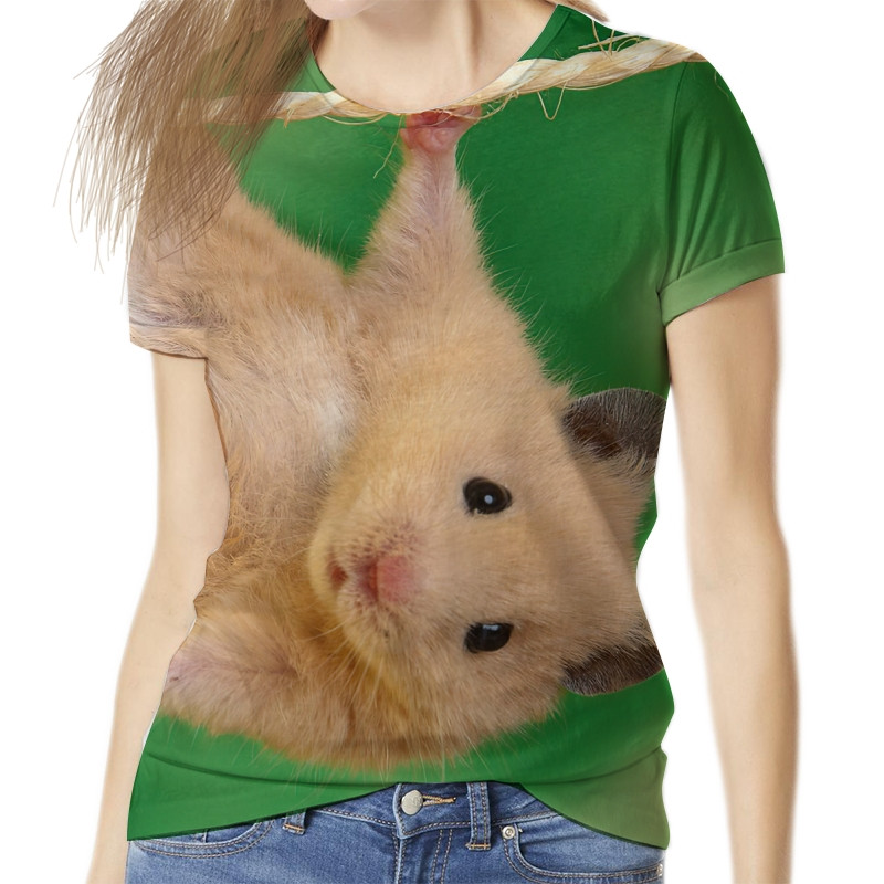 Naiste T-särk Mujer Armsa Hamstri mustriga Harajuku Camisetas Ümarkaelusega Unisex Naiste riided 3D-print 2022 Uued Femme Tees Lõbusad