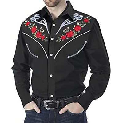 Prom Fashion Luksuslik sotsiaalne meeste särk nööbiga polosärk Casual Western Print Top Meeste ballikardigan top Plus S-6XL