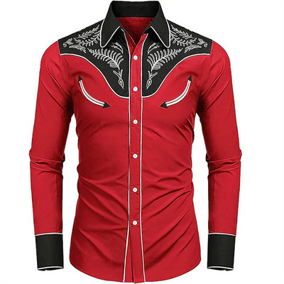 Prom Fashion Luksuslik sotsiaalne meeste särk nööbiga polosärk Casual Western Print Top Meeste ballikardigan top Plus S-6XL