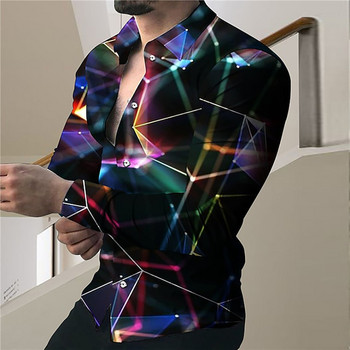 Πουκάμισο πουκάμισο με κουμπιά με κουμπιά Art Fashion Πολυτελές ανδρικό πουλόβερ XS-8XL