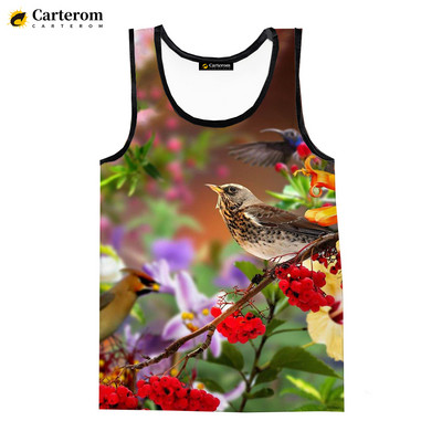 2023-as új divat papagáj 3D nyomtatott felsők Férfi női nyári alkalmi ujjatlan ingek Hip Hop utcai ruházat túlméretezett felsők pólók