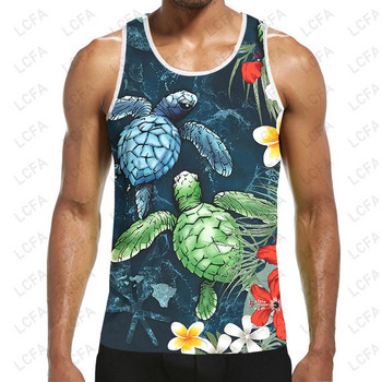 Tahiti Tiara Flower 3d Print Αμάνικο πουκάμισο Tank Top Y2k Fashion HarajukuBeach Top Vest Shirt Dropship Suppliers Oversized