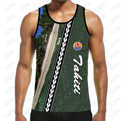 Tahiti tiara lilleline 3D prinditud varrukateta särk, Y2k mood Harajuku Beach Top Vest Särgi Dropshipi tarnijad