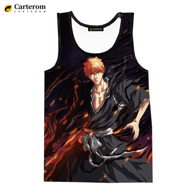 Νέο Anime Bleach 3D Tank Tops 2023 Μόδα Harajuku Streetwear Μπλουζάκια Ανδρικά Γυναικεία Casual υπερμεγέθη αμάνικα πουκάμισα Ανδρικά ρούχα