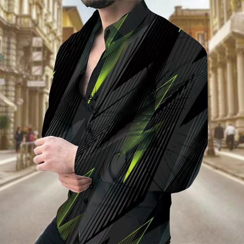 2023. g. vīriešu apģērbs ziedu raksts T-krekls ar atloku krekls modes tendence aktuāla izpārdošana, jauns retro neformāls vīriešu liela izmēra