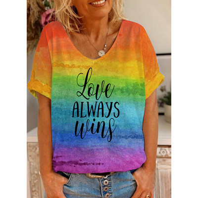 Tricou cu mânecă scurtă Harajuku, colorat, cu mânecă scurtă, imprimat 3D, trend casual, cu mânecă scurtă