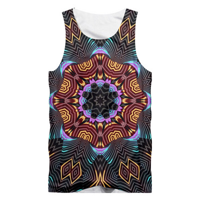 CJLM spalvoto rašto lapų dramblio viršaus vyriški gatvės drabužiai be rankovių sublimacinė hiphopo mados liemenė