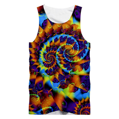 CJLM spalvoto rašto lapų dramblio viršaus vyriški gatvės drabužiai be rankovių sublimacinė hiphopo mados liemenė