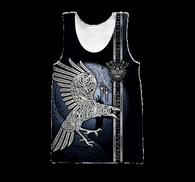 Valknut Dragon Tattoo Pattern 3D Printed Vīriešu veste Vasaras Harajuku T-krekls Bez piedurknēm Unisex Ikdienas poliestera topi BX-046