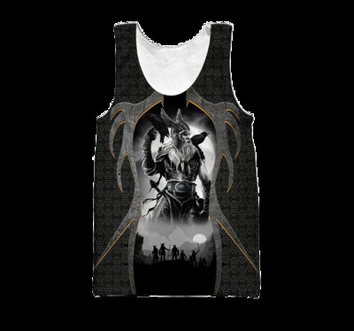 Valknut Dragon Tattoo Pattern 3D Printed Vīriešu veste Vasaras Harajuku T-krekls Bez piedurknēm Unisex Ikdienas poliestera topi BX-046