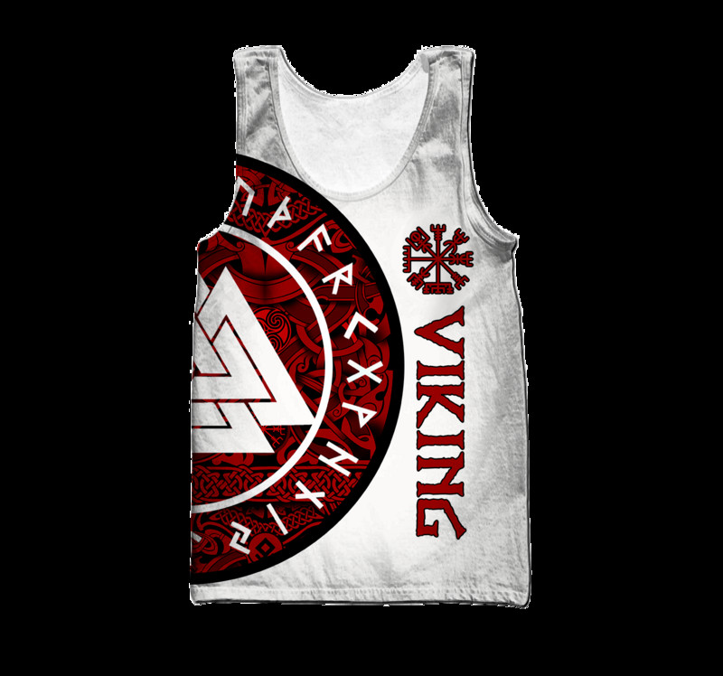 Valknut Dragon Tattoo Pattern 3D Printed Vīriešu veste Vasaras Harajuku T-krekls Bez piedurknēm Unisex Ikdienas poliestera topi BX-046