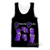 Νέα μόδα Γυναικείες/Ανδρικές 3D εκτυπώσεις Depeche-Mode Μπλουζάκια Harajuku Γιλέκο Καλοκαιρινό εσώρουχο πουκάμισα Streetwear H02