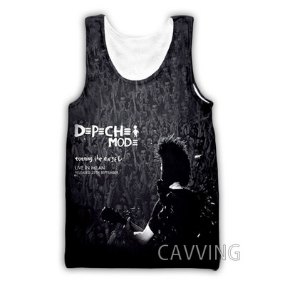 Νέα μόδα Γυναικείες/Ανδρικές 3D εκτυπώσεις Depeche-Mode Μπλουζάκια Harajuku Γιλέκο Καλοκαιρινό εσώρουχο πουκάμισα Streetwear H02