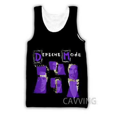 Νέα μόδα Γυναικείες/Ανδρικές 3D εκτυπώσεις Depeche-Mode Μπλουζάκια Harajuku Γιλέκο Καλοκαιρινό εσώρουχο πουκάμισα Streetwear H02
