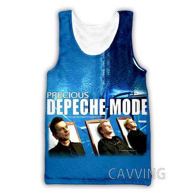 Νέα μόδα Γυναικείες/Ανδρικές 3D εκτυπώσεις Depeche-Mode Μπλουζάκια Harajuku Γιλέκο Καλοκαιρινό εσώρουχο πουκάμισα Streetwear H02