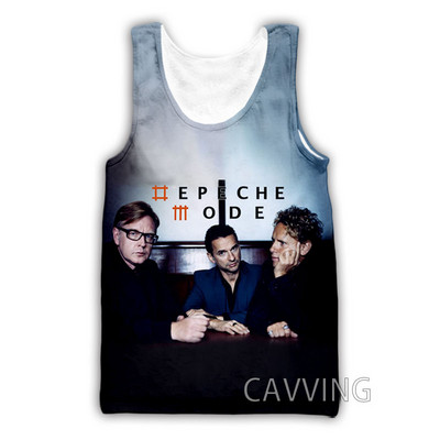 Νέα μόδα Γυναικείες/Ανδρικές 3D εκτυπώσεις Depeche-Mode Μπλουζάκια Harajuku Γιλέκο Καλοκαιρινό εσώρουχο πουκάμισα Streetwear H02