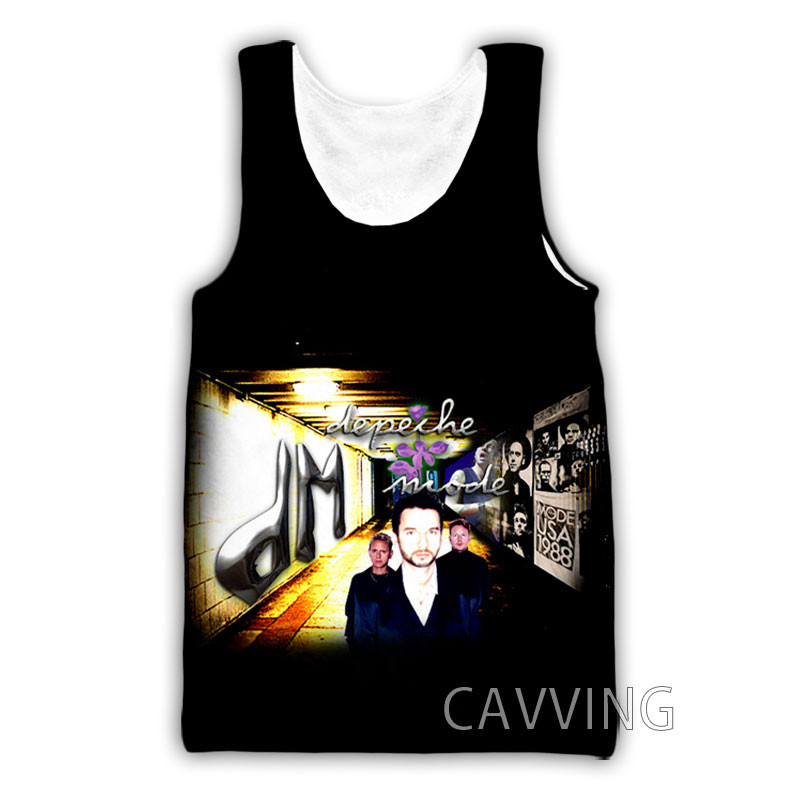 Νέα μόδα Γυναικείες/Ανδρικές 3D εκτυπώσεις Depeche-Mode Μπλουζάκια Harajuku Γιλέκο Καλοκαιρινό εσώρουχο πουκάμισα Streetwear H02