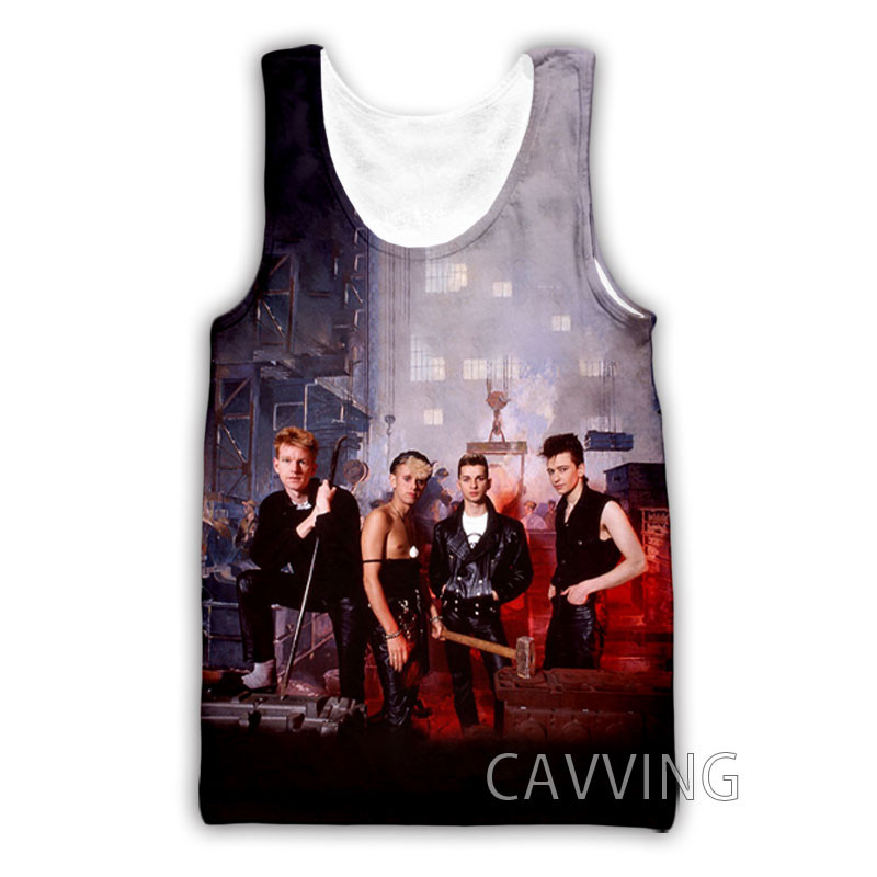 Νέα μόδα Γυναικείες/Ανδρικές 3D εκτυπώσεις Depeche-Mode Μπλουζάκια Harajuku Γιλέκο Καλοκαιρινό εσώρουχο πουκάμισα Streetwear H02