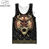 Symbol Valknut Odin Tetovanie Raven 3D Potlačená pánska vesta Harajuku Módne tričko bez rukávov Letné street Unisex tielka BX-005