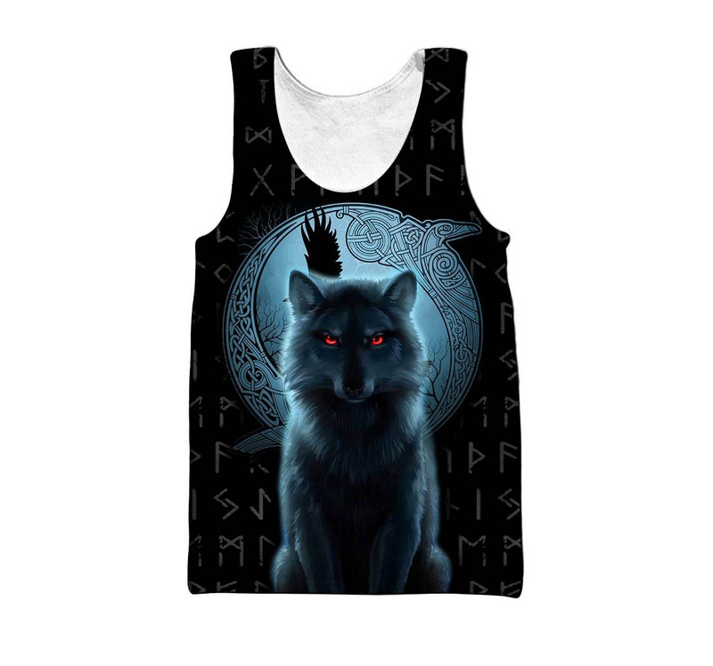 Symbol Valknut Odin Tetovanie Raven 3D Potlačená pánska vesta Harajuku Módne tričko bez rukávov Letné street Unisex tielka BX-005