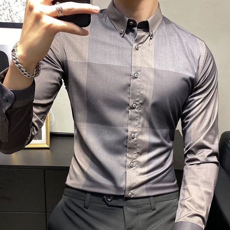 Modes apdruka ar atloku, rūtains krekls, vīriešu apģērbs, 2022. gada rudens, jauni lielizmēra brīvi ikdienas topi, korejiešu krekli