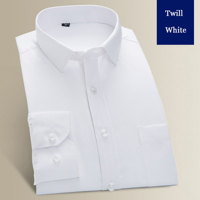 Cămașă supradimensionată 8XL 7XL 6XL Bărbați cu mânecă lungă din bumbac sarg Cămașă albă albastră uni antirid Cămăși casual formale de afaceri pentru bărbați