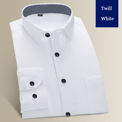 Cămașă supradimensionată 8XL 7XL 6XL Bărbați cu mânecă lungă din bumbac sarg Cămașă albă albastră uni antirid Cămăși casual formale de afaceri pentru bărbați