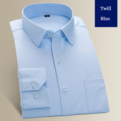 Cămașă supradimensionată 8XL 7XL 6XL Bărbați cu mânecă lungă din bumbac sarg Cămașă albă albastră uni antirid Cămăși casual formale de afaceri pentru bărbați