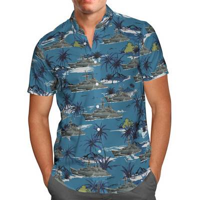 Χαβάης Καλοκαιρινό ανδρικό πουκάμισο πράσινο Anime κοντομάνικο μπλουζάκια Casual Fashion Oversized 5XL Beach Streetwear πουκάμισο Vintage Ρούχα