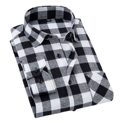 Kiváló minőségű puha kényelmes alkalmi ingek férfi 2021 őszi tavaszi téli hosszú ujjú divat flanel kockás férfi camisas