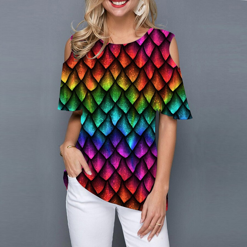 Vintage sieviešu T-krekls ar īsām piedurknēm ar īsām piedurknēm, 3D kaklasaites džemperis, sieviešu tops. Ikdienas ielu apģērbu tops