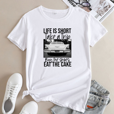 Tricouri supradimensionate din bumbac JFUNCY Tricou cu mânecă scurtă pentru femei Tricouri grafice pentru femei Tricou pentru femei Moda coreeană Topuri pentru femei