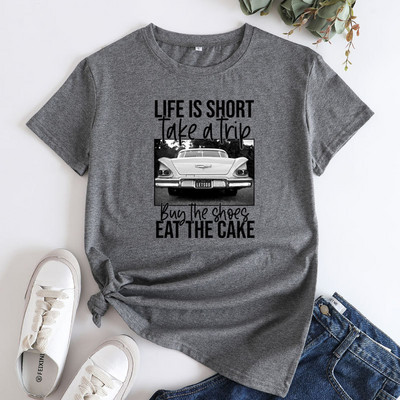 Tricouri supradimensionate din bumbac JFUNCY Tricou cu mânecă scurtă pentru femei Tricouri grafice pentru femei Tricou pentru femei Moda coreeană Topuri pentru femei