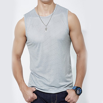 Meeste õõnsad topid Aluspesu Meeste alussärk Läbipaistvad särgid Meeste Fitness Võrgustikku hingavad Singlets