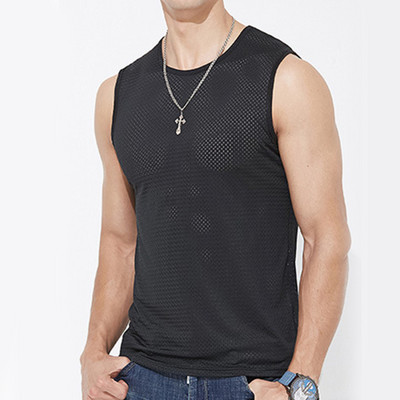 Meeste õõnsad topid Aluspesu Meeste alussärk Läbipaistvad särgid Meeste Fitness Võrgustikku hingavad Singlets