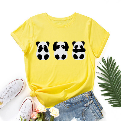 Γυναικεία μπλουζάκια JFUNCY Oversize Χαριτωμένα μπλουζάκια Panda Harajuku Γυναικεία πουκάμισα Καλοκαιρινό casual κοντομάνικο μπλουζάκι Basic μπλουζάκι από βαμβάκι