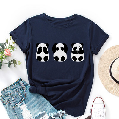 Γυναικεία μπλουζάκια JFUNCY Oversize Χαριτωμένα μπλουζάκια Panda Harajuku Γυναικεία πουκάμισα Καλοκαιρινό casual κοντομάνικο μπλουζάκι Basic μπλουζάκι από βαμβάκι