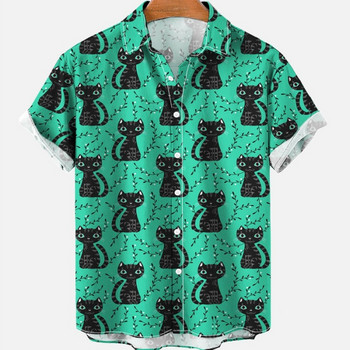 Summer Cartoon 3D Vintage Hawaiian Dazn Men Oversize Shirt Clothing Сладки блузи Мода 2023 Топ с къс ръкав Ader Error Robe