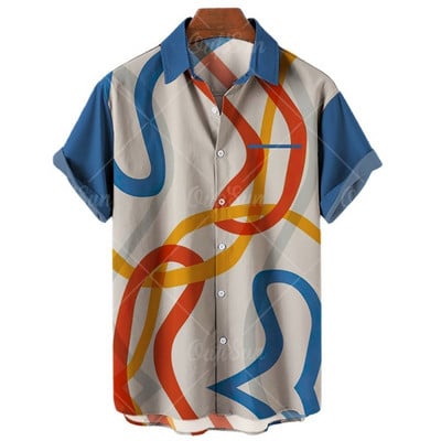 Letné kreslené 3D vintage havajské Dazn pánske nadrozmerné tričko oblečenie roztomilé blúzky móda 2023 krátky rukáv top Ader chyba župan