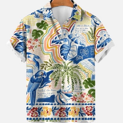 Letné kreslené 3D vintage havajské Dazn pánske nadrozmerné tričko oblečenie roztomilé blúzky móda 2023 krátky rukáv top Ader chyba župan