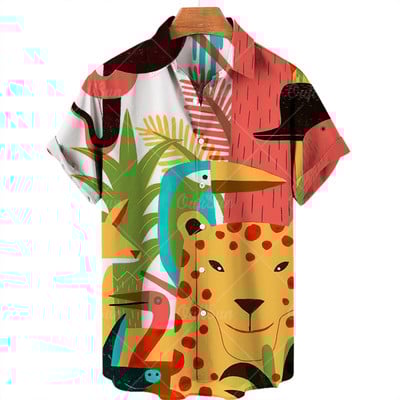 Letné kreslené 3D vintage havajské Dazn pánske nadrozmerné tričko oblečenie roztomilé blúzky móda 2023 krátky rukáv top Ader chyba župan